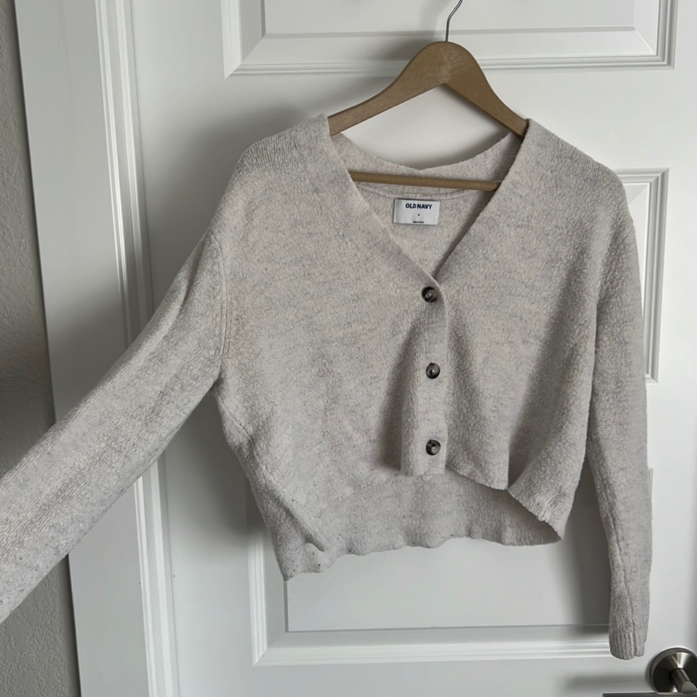 Small, v-neck, button down sweater